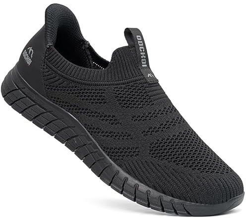 ODCKOI Chaussures à Enfiler Mains Libres pour Hommes Chaussures Slip on Respirantes Chaussures Slip in Confortables et légères sans Lacets Chaussures de Sport Chaussures de marche-QUANHEI-43