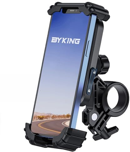 Byking Bike Phone Holder, For 4.7-6.7 Smartphones Bicycle Phone Holder, Universal 360 Mountain Bike Phone Mount For Bicycle Handlebar, Phone bike Mount.