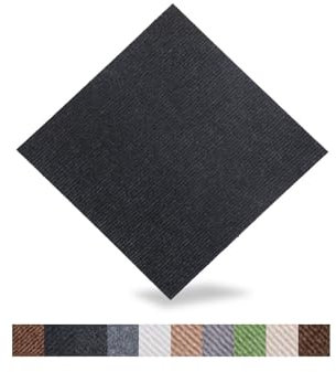Hiseng Dalles de Moquette Adhésives 30x30CM Lavable Dalles Moquette Autocollante Sol Tapis de Sol Bureau en Tissu Carreaux de Sol Faciles pour Office Salon Chambre Maison (30 pièces,Gris noir)