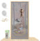 Puerta mosquitera para Gatos, 36''x82 Puerta mosquitera Resistente con Cremallera, Evita Que los Perros Gatos se escapen de casa, Dormitorio, Sala de Estar, Cocina Puerta de Patio (Gris)