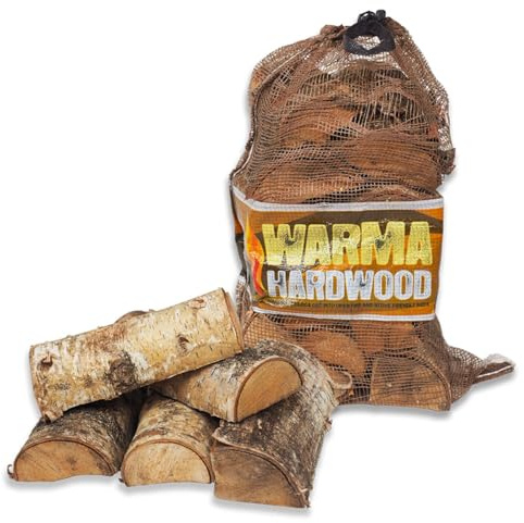 Hardwood Firewood Logs 27L Kiln Dried Logs - Ready to Burn Easy For a Long Hot Burn - 1 x 27 Litre Nets Hard Wood for Weekend Fires Open Fire Pits Wood Burners Log Burners