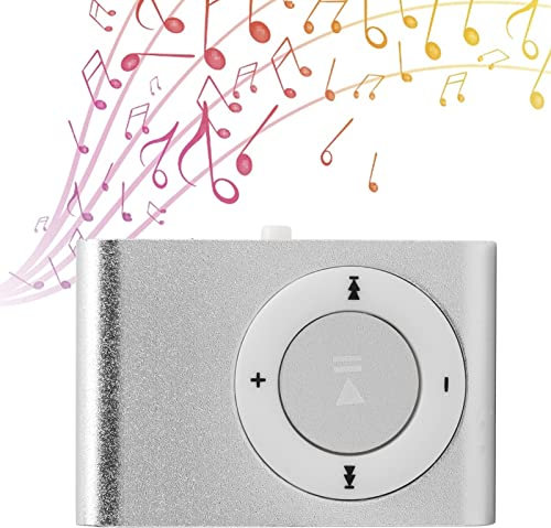 ZenithAur Lettore musicale portatile MP3, lettore MP3 digitale sportivo con mini clip posteriore con memoria da 8 GB, auricolare e cavo USB inclusi (Silver)