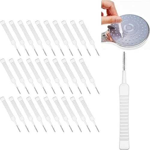 50 PCS Shower Head Cleaner, Small Hole Cleaner Tool, Anti-Clogging Mini Crevice Shower Head Bristle, Shower Cleaning Brush for Nozzle Gap Household Bathroom