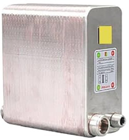 VCHICS Wärmetauscher, 80 Platten Edelstahl-Wärmetauscher Bierwürzekühler Kühler Heimbierbrauen Gelöteter Plattentyp-Warmwasserbereiter SUS304 Für Fußbodenheizung, Warmwasserbereitung(Different Side)