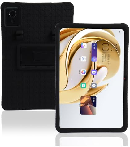 INSOLKIDON Kompatibel med Lenovo Chromebook Duet 11 (11M889)/EDU G2/GEN9 2024 surfplattefodral, full täckning ultratunt silikon stöttåligt lätt skyddsfodral (svart)