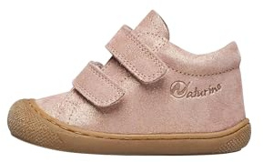 Naturino Glitter mockaskor för första steget, Puderrosa, 17 EU