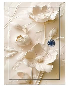 SXTYYH Cuadro for Tapar Cuadro Electrico Muro Pintura De Flores Tapa Contador Luz Decorativa Etiqueta Engomada, Sin Golpes Moderno Cubre Contadores De Luz Versión Vertical(35 * 40cm,O)