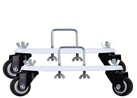 2 soportes móviles para calentador eléctrico de radiador, soporte de rueda direccional de 360 grados, soporte universal de base de rueda, ruedas de acero al carbono duraderas
