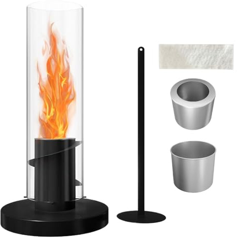 Yaztauho Lámpara de Mesa para Dormitorio,Chimenea de Llama Giratoria - Lámpara de Mesa Fuego para Dormitorio Noche de Película Balcón Mesilla Noche Fiesta Cumpleaños