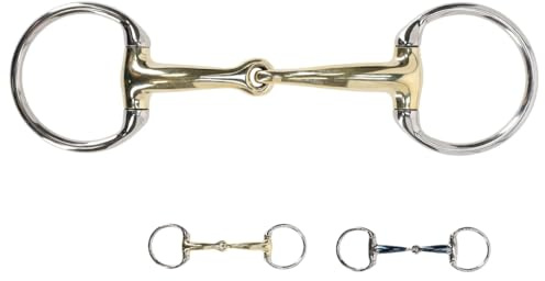 NETPROSHOP Anatomisch geformte Olivenkopftrense mit einfach gebrochenem Gebiss Mundstück 14 mm Argentan oder Sweet Iron, Groesse:12,5, Farbe:Sweet Iron