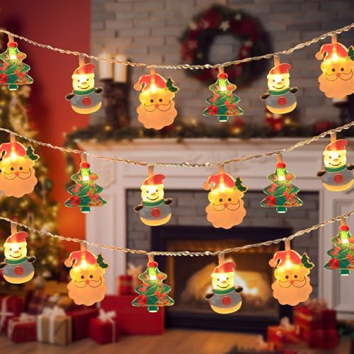 CHENBOOW Luci di Natale,Stringa di Luci Decorative Natalizie 3m,Catena Luminosa Interno,Luci Natale Interno Catena Luminosa,per Albero di Natale,Decorazione Della Stanza,Party,Giardino