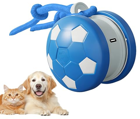 Katzenballspielzeug, interaktiver intelligenter Rollball mit Schwanzseil, wiederaufladbares Spielzubehör für Kätzchen, Indoor-Übung, Jagd & Bereicherung