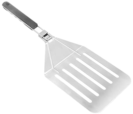 Cocoarm Pizza Peel Stainless Steel Foldable Pizza Paddle Slotted Transfer Spatula with Rubber Handle Large for Moving Cake and Pastry in Home Kitchen Oven