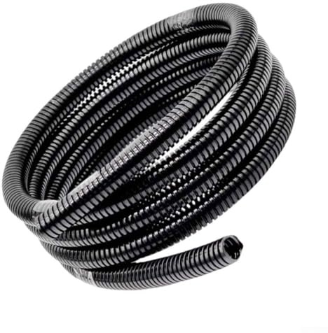 Rouleau de 100 m de conduit ondulé en polyéthylène – Tube de protection de câble flexible pour fils électriques automobiles – Gaine fendue pour une utilisation intérieure et extérieure – AD10/11/13