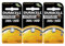 Duracell Lot de 3 piles pour montre et calculatrice D395/399B
