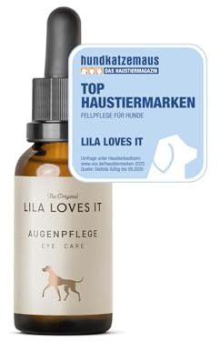 Augenpflege für Hunde – sanfte Reinigung, beruhigt und regeneriert, löst Verkrustungen und Schmutz, spendet Feuchtigkeit, mit Kühleffekt, AUGENPFLEGE von LILA LOVES IT, 30 ml