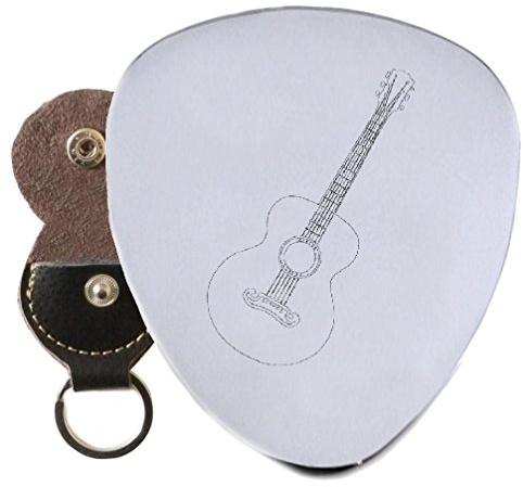 Akustische Archtop-Stahl Gitarre Plektrum Graviert In Schlüsselanhänger Halter
