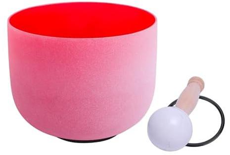 ENERGYSOUND Crystal Klangschale C Root Chakra Red Farbe Matt Klangschale 10 Zoll 25cm