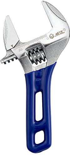 Llave inglesa de apertura grande, ajustable, con mango corto, 10,16 cm, 12,7 cm, 15,24 cm