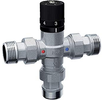 3956 34 Mitigeurs thermostatiques chromés 3/4raccords mâles avec raccords FAR