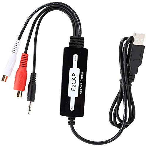 VBESTLIFE Audio Capture Card,USB 2.0 Audio Capture Stereo Acquisition Card with 3.5mm Female to Female Joint for Windows XP/Vista/7/8/8.1/10