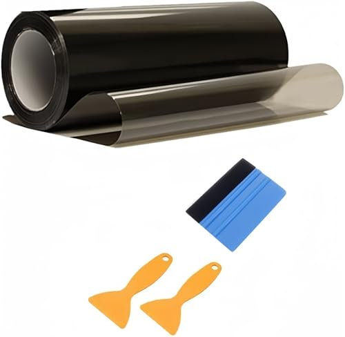 Auto Scheinwerfer Folie,300c*30cm Tönungsfolie Aufkleber cheinwerfer Nebelscheinwerfer Rücklicht Vinyl Farbe Zubehör (Schwarz)