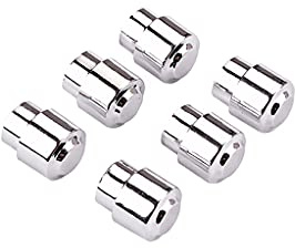 Alnicov 6Pcs Plastic Guitar Switch Tip Cap Knobs for Tele Telecaster Guitar Parts,Chrome