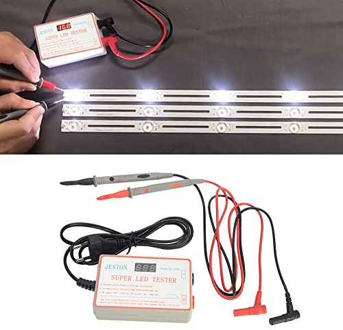 LED Light and TV Backlight Tester, 0-300V Adaptive Voltage LED Strip Lamp Beads Light Source Testing Tool with Gold Plated Pin & Power Cable fits for All LED Light Repairs (Orange)