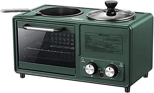 REJOON Mini 8L Grille-Pain Four électrique Four 1600W Four Petit déjeuner Machine Multifonctionnel Quatre en Un ménage Pain Machine 304 Acier Inoxydable Verre trempé