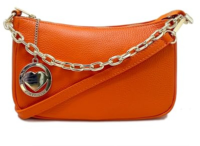 Chicca Borse Pochette Borsetta Donna in Pelle Italiana Clutch Tracollina