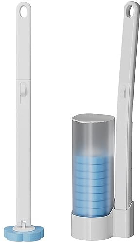 Throushine Kolibrin Toilettenbürste zum Einmalgebrauch 1 x Toilettenbürste + 18 Bürstenköpfe (Lavendel)