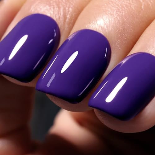 Ozzeal Gel Polish,1 Pcs 15ml Deep Purple Gel Nail Polish Autumn Winter Soak off LED UV Gel Nail Polish Art Starter Manicure Salon DIY Nail Gel Polish at Home for Girl Women