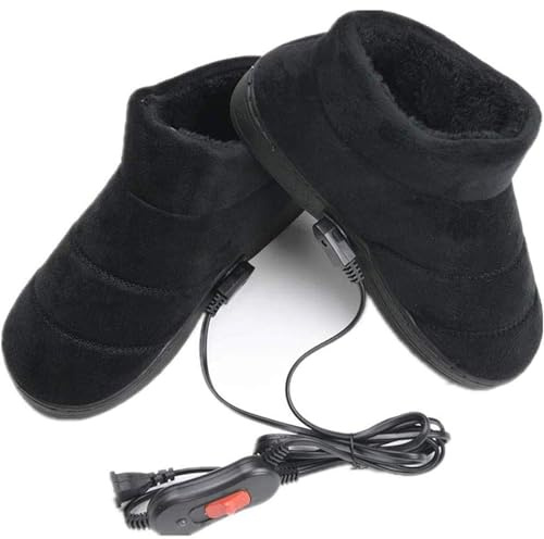 XZLZMYP Calentador De Pies Eléctrico Temperatura Ajustable Zapatillas Calefactables Zapatos De Calefacción Calienta Pies Electrico con Forrado De Felpa Calentar Pies,A,40/42