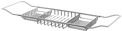 RORPOIR Stainless Steel Bathtub Tray - Design for Bathing Telescopic Holder for Books Multi-Functional Organizer for Relaxation