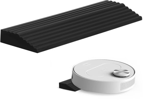 SKISUNO Sweeping Robot Ramp Mat Small Rubber Threshold Ramp for Indoor Doorway Access Portable Home Entry Slope for Robot Vacuum 17.10 X 5.10 X 1.30 Cm
