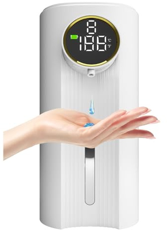 VALINK Dispenser automatico di saponi da 350 ml, dispenser di saponi per le mani touchless, 5 livelli, regolabile, ricaricabile tramite USB, dispenser per disinfettanti per le mani, per bagno e cucina