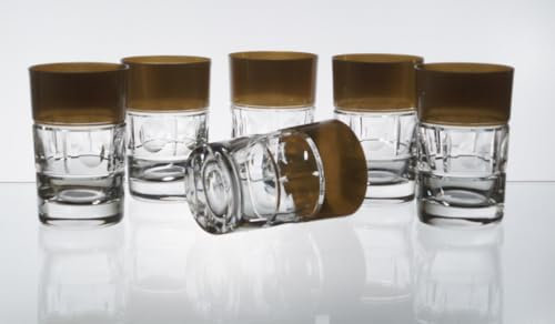 JUL 6 vasos de té turcos exclusivos de cristal de plomo, tazas de té marroquíes árabes