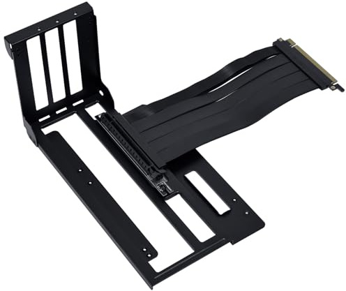 Lian Li DAN Cases A3-mATX Vertikale GPU-Halterung – Schwarz, inkl. PCIe 4.0 Riser-Kabel (150 mm), für bis zu 3-Slot GPU, nur kompatibel mit A3-mATX Gehäuse