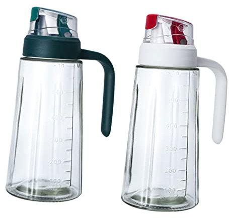 TOPBATHY 2 Stücke Ölflasche Im Japanischen Stil Automatische Olivenölspenderflasche 630 Ml Auslaufsicherer Topf Für Öl