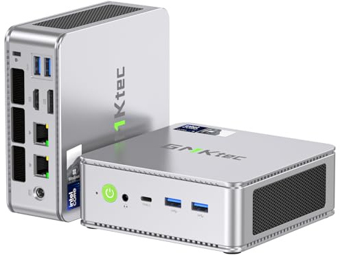 GMKtec Mini PC, K9 Intel Core Ultra 5 125H (Turbo 4,5 GHz, 14 C/18 T) Ordinateur de Bureau 1 to SSD 32 Go (16 x 2) DDR5 2280 PCIE4.0 NVME 5600 MHz SSD Double LAN 2,5 GHz, WiFi 6 USB-C BT5.2 USB 3.2