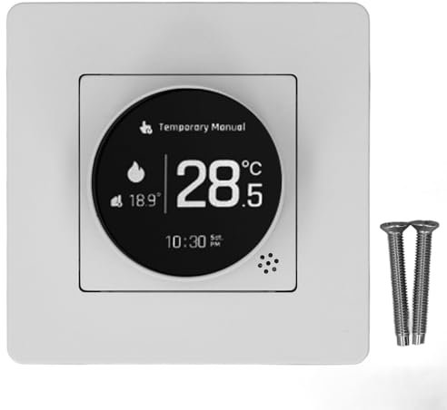 Termostato Inteligente de Bomba de Calor, Interruptor de Control de Temperatura del Termostato para Calentador de Agua con Pantalla LCD a Color