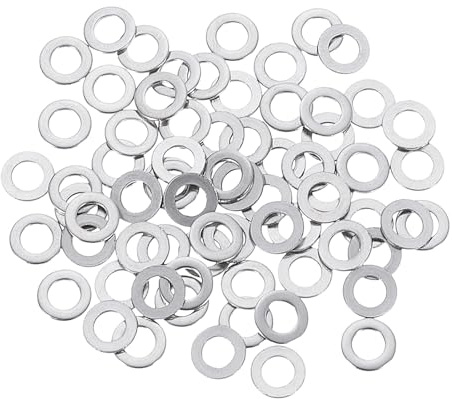 QUARKZMAN 100 Stück M4 Unterlegscheiben, 4x8x0,8 mm Verdickte 304 Edelstahl Flache Beilagscheiben für Schraube, Bolzen, Automobil, Industriemaschinen