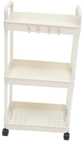 Operitacx Rolling Storage Cart Mobile Organizer Shelf for Kitchen Office Multi-function Home Cart Wheels Rolling for Snacks and Books