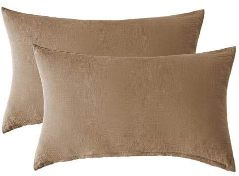 SOULFUL Doppelte Musselin Kissenbezug 40x60 Baumwolle, Dunklerkaffee