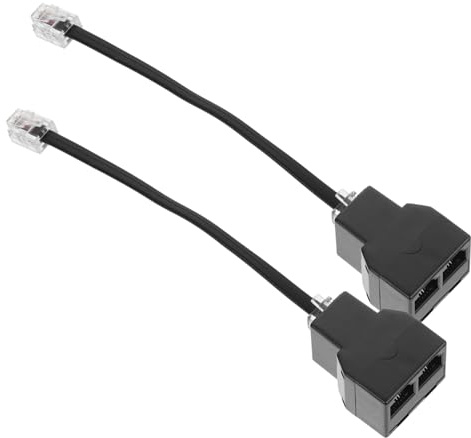 Operitacx 2pièces Répartiteur Téléphonique Adaptateur de Ligne Interfaces pour Connexion Multiple Interface pour Signal Stable Noir Élégant