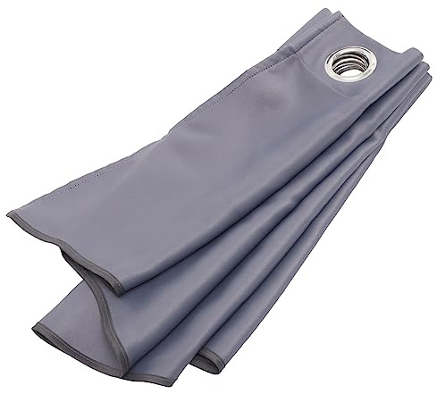 HOLIDYOYO Cortina Opaca para Ventana Pequeña 100% Poliéster Color Gris Oscuro Corta Filtrado De Luz Privacidad para Dormitorio Sala De Estar Oficina