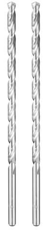 sourcing map 2pcs Twist Drill Bit 7mm Dia 200mm (7.87) Extra Long High-Speed Steel Spiral Jobber Drill Bits Fully Ground Drilling Tools for Wood Plastic Aluminum Thin Metal Sheet