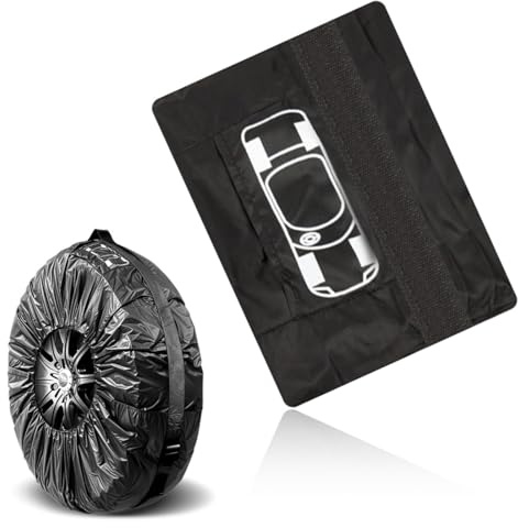MIRKUZI Couvre-roue de secours Housse de pneu de secours, 1 pièce, sac de rangement pour pneu de secours, sac fourre-tout en polyester pour pneu de voiture