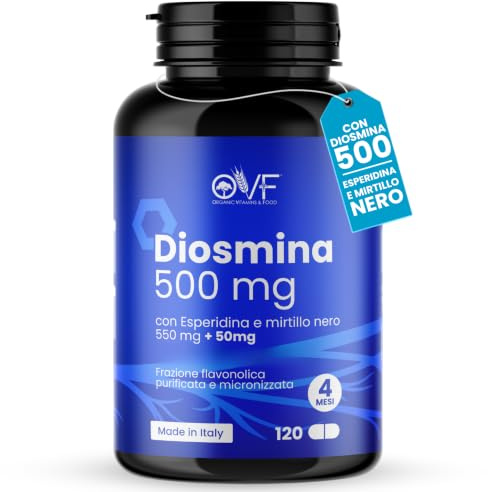 OVF Diosmina Esperidina 120 cps da 500mg (2cps per 1000mg) con Mirtillo Nero