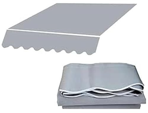 Tenda da sole retrattile in tessuto di ricambio per esterni, tenda da sole in tela per terrazze da 2 m, grigio chiaro, 280 x 250 cm, durevole e resistente ai raggi UV